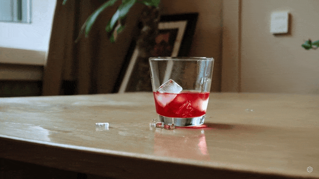 Video generated by Sora violating gravity and collision physics